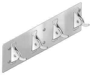 Bradley SA38 Series 18" Security Adjustable Tension Clothes Hook Strip Chase Mounted